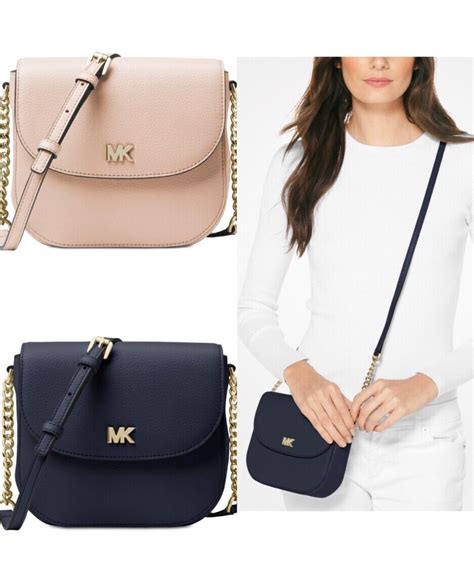 Michael Kors Pebble Leather Half Dome Crossbody Purse Bag 